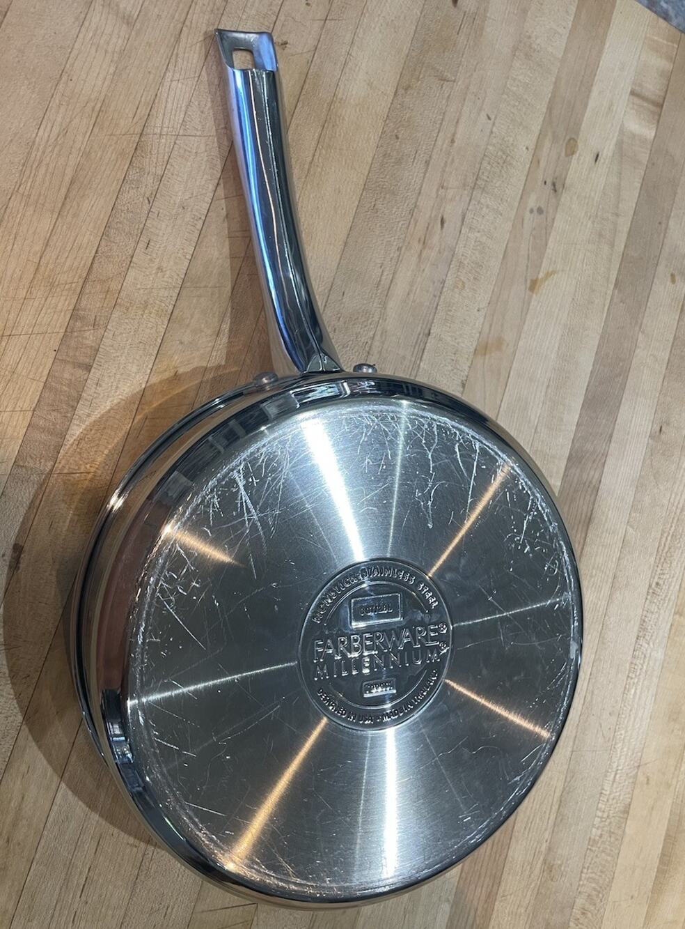 Farberware Millennium 8” 3 Qt Stainless Steel Nonstick Frying Pan Skillet No Lid